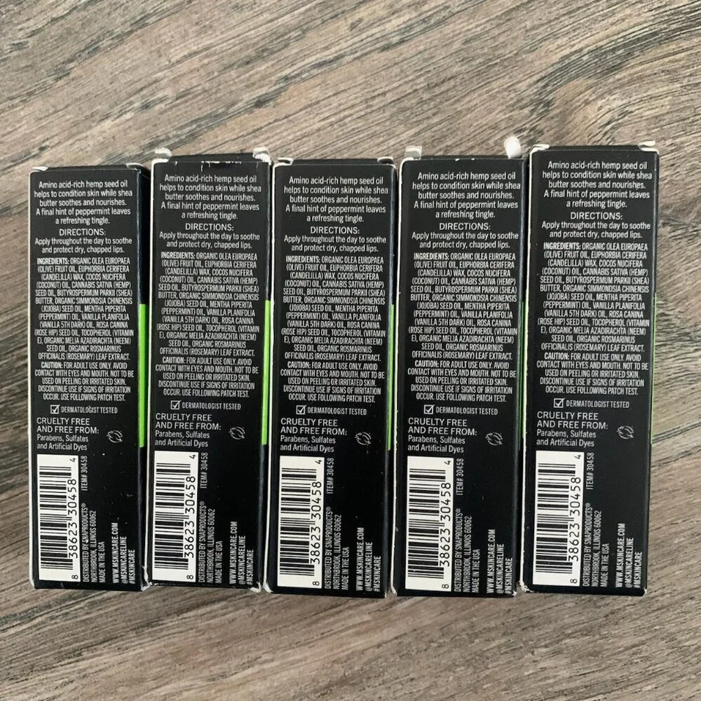 NWT LOT OF 5 M. SKIN CARE LIP MEND MEN/WOMEN HP THERAPY- HP & SHEA‎ BUTTER